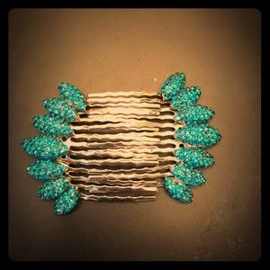 Beautiful Turquoise Swarovski Hair Pins